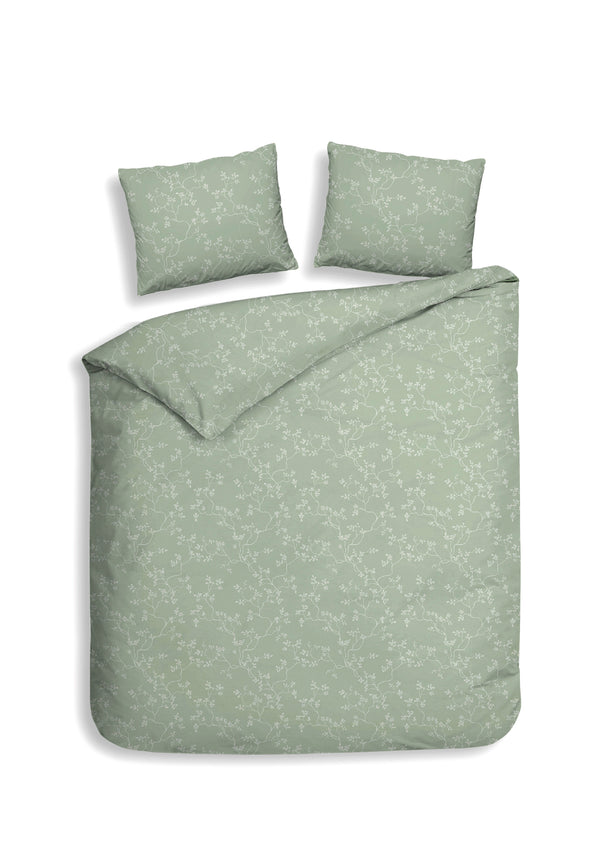 Heckett & Lane Dekbedovertrek Alloro Laurel-Green
