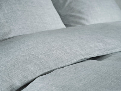Zohome Dekbedovertrek Flanella di Lino Dove-Grey