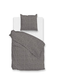 Zohome Dekbedovertrek Flanella di Lino Dark-Grey