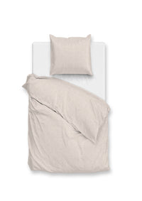 Zohome Dekbedovertrek Flanella di Lino Sandy-Beige