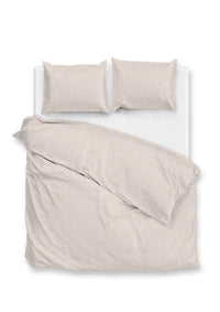 Zohome Dekbedovertrek Flanella di Lino Sandy-Beige