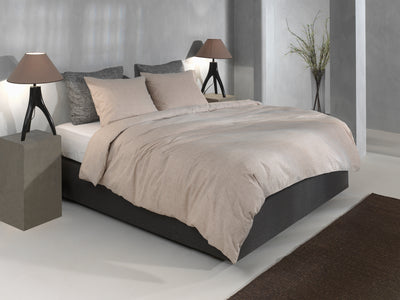 Zohome Dekbedovertrek Flanella di Lino Sandy-Beige