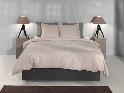 Zohome Dekbedovertrek Flanella di Lino Sandy-Beige