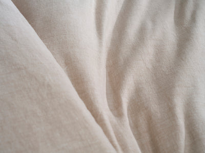 Zohome Dekbedovertrek Flanella di Lino Sandy-Beige