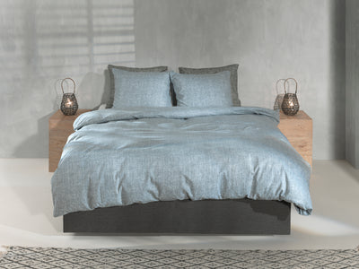 Zohome Dekbedovertrek Flanella di Lino Denim