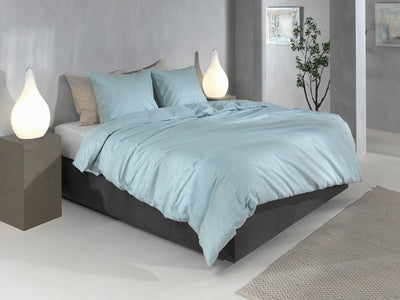 Zohome Dekbedovertrek Flanella di Lino Mint-Green