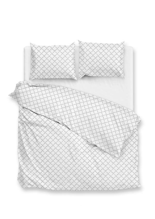 Zohome Dekbedovertrek Linea di Satinado White
