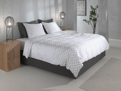 Zohome Dekbedovertrek Linea di Satinado White