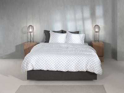 Zohome Dekbedovertrek Linea di Satinado White