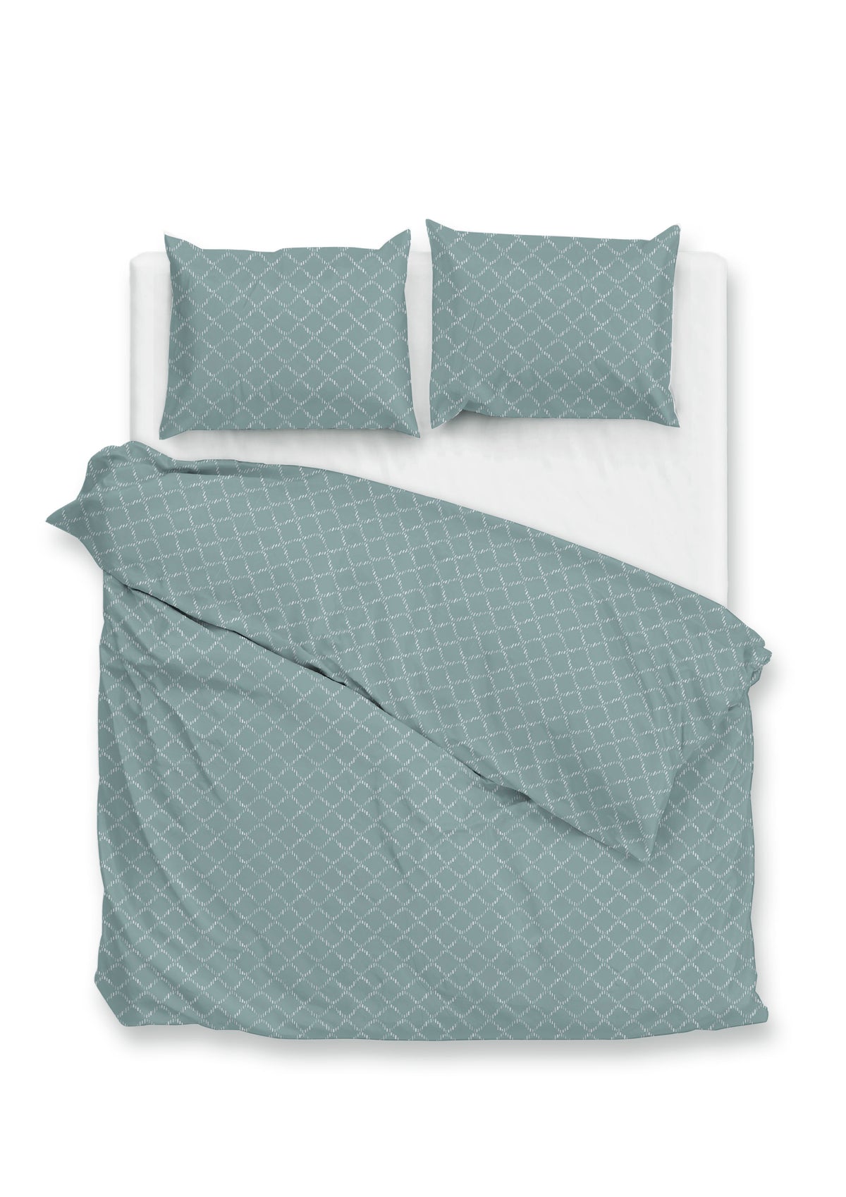 Zohome Dekbedovertrek Linea di Satinado Drizzle-Green