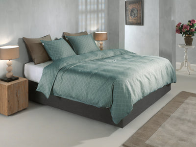 Zohome Dekbedovertrek Linea di Satinado Drizzle-Green