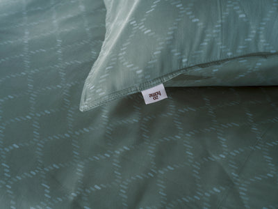 Zohome Dekbedovertrek Linea di Satinado Drizzle-Green