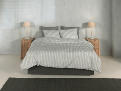 Zohome Dekbedovertrek Righe di Percalle Northern-Grey