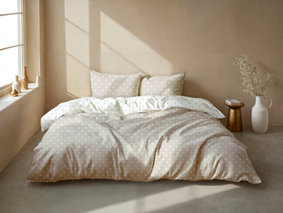Zohome Dekbedovertrek Punta di Cotone Warm-Sand