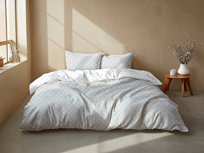 Zohome Dekbedovertrek Punta di Cotone Stoney-Grey