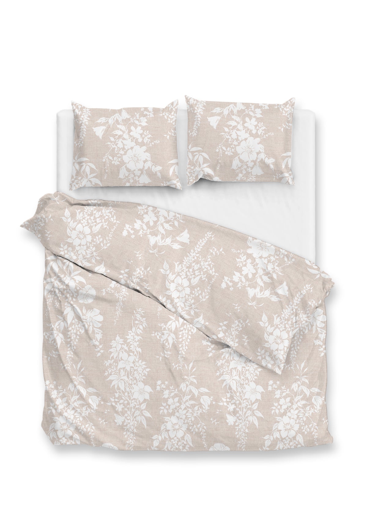 Zohome Dekbedovertrek Ibisco di Lino Sandy-Beige