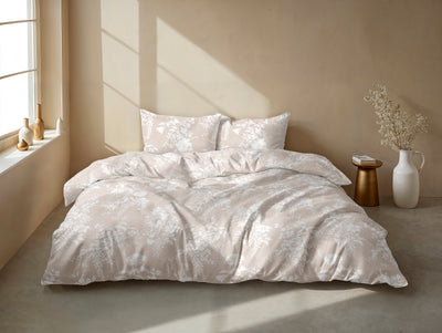 Zohome Dekbedovertrek Ibisco di Lino Sandy-Beige