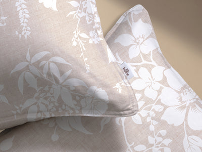 Zohome Dekbedovertrek Ibisco di Lino Sandy-Beige