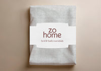 Zohome Dekbedovertrek Striscia di Lino Dove-Grey