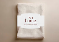 Zohome Dekbedovertrek Striscia di Lino Sandy-Beige