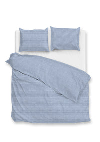 Zohome Dekbedovertrek Striscia di Lino Denim