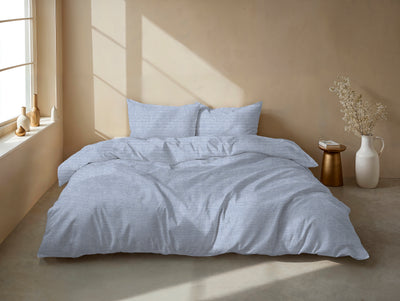 Zohome Dekbedovertrek Striscia di Lino Denim