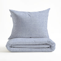 Zohome Dekbedovertrek Striscia di Lino Denim