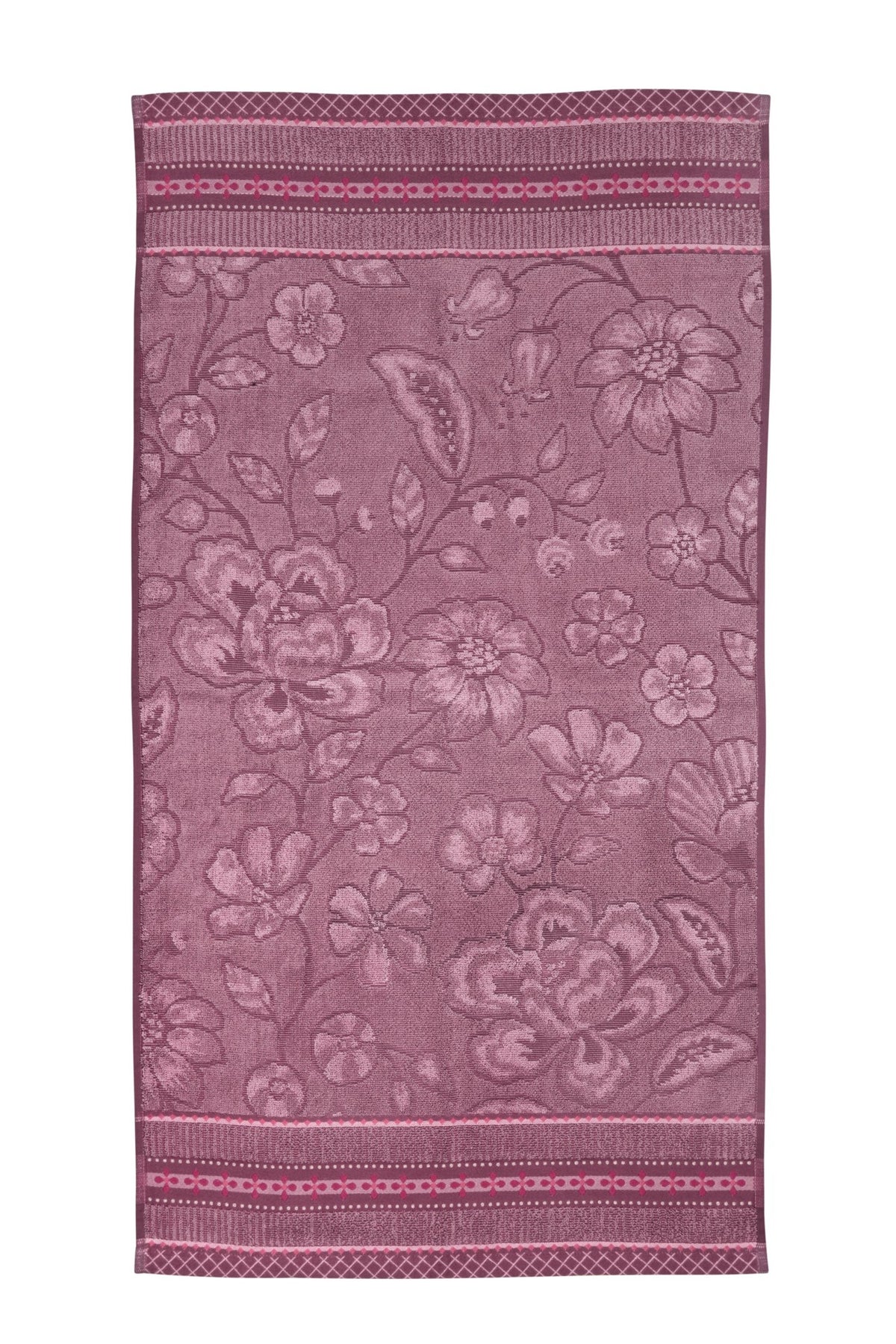 Pip Studio Handdoek Jasmin Jacquard Licht roze