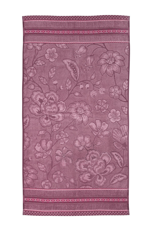 Pip Studio Handdoek Jasmin Jacquard Licht roze