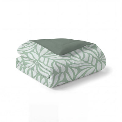 Byrklund Dekbed Clean Leaves Green