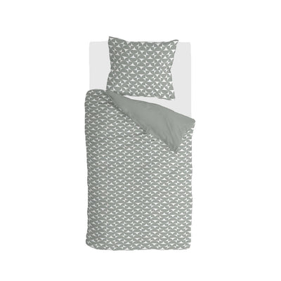 Byrklund Dekbedovertrek Arc Fusion Groen / Wit