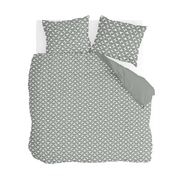 Byrklund Dekbedovertrek Arc Fusion Groen / Wit