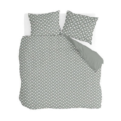 Byrklund Dekbedovertrek Arc Fusion Groen / Wit