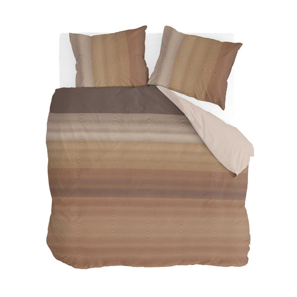 Byrklund Dekbedovertrek Crossing Stripes Brown