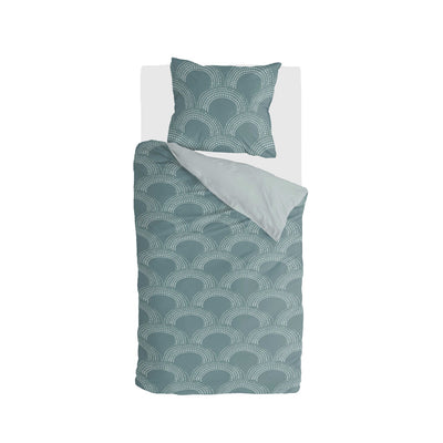 Byrklund Dekbedovertrek Curved Space Green