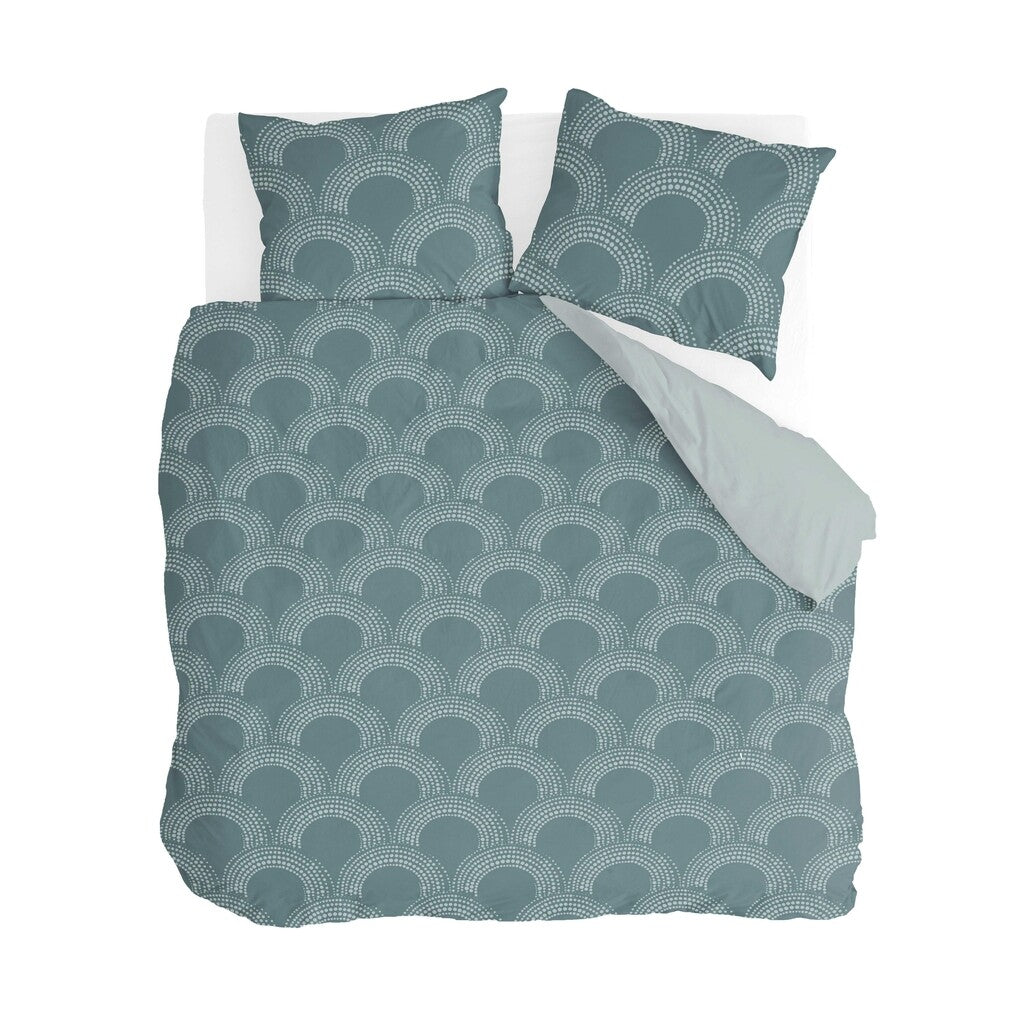 Byrklund Dekbedovertrek Curved Space Green