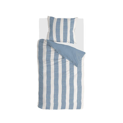 Byrklund Dekbedovertrek Ocean Stripes Wit / Blauw