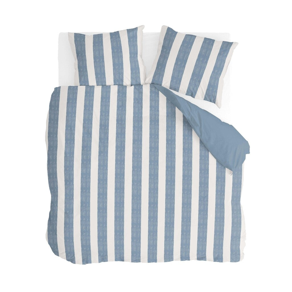 Byrklund Dekbedovertrek Ocean Stripes Wit / Blauw