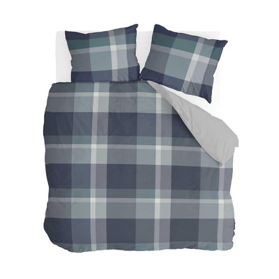 Byrklund Dekbedovertrek Preppy Squares Blue