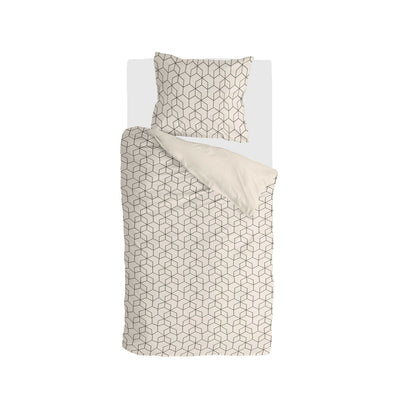 Byrklund Dekbedovertrek Sharp Angles Beige
