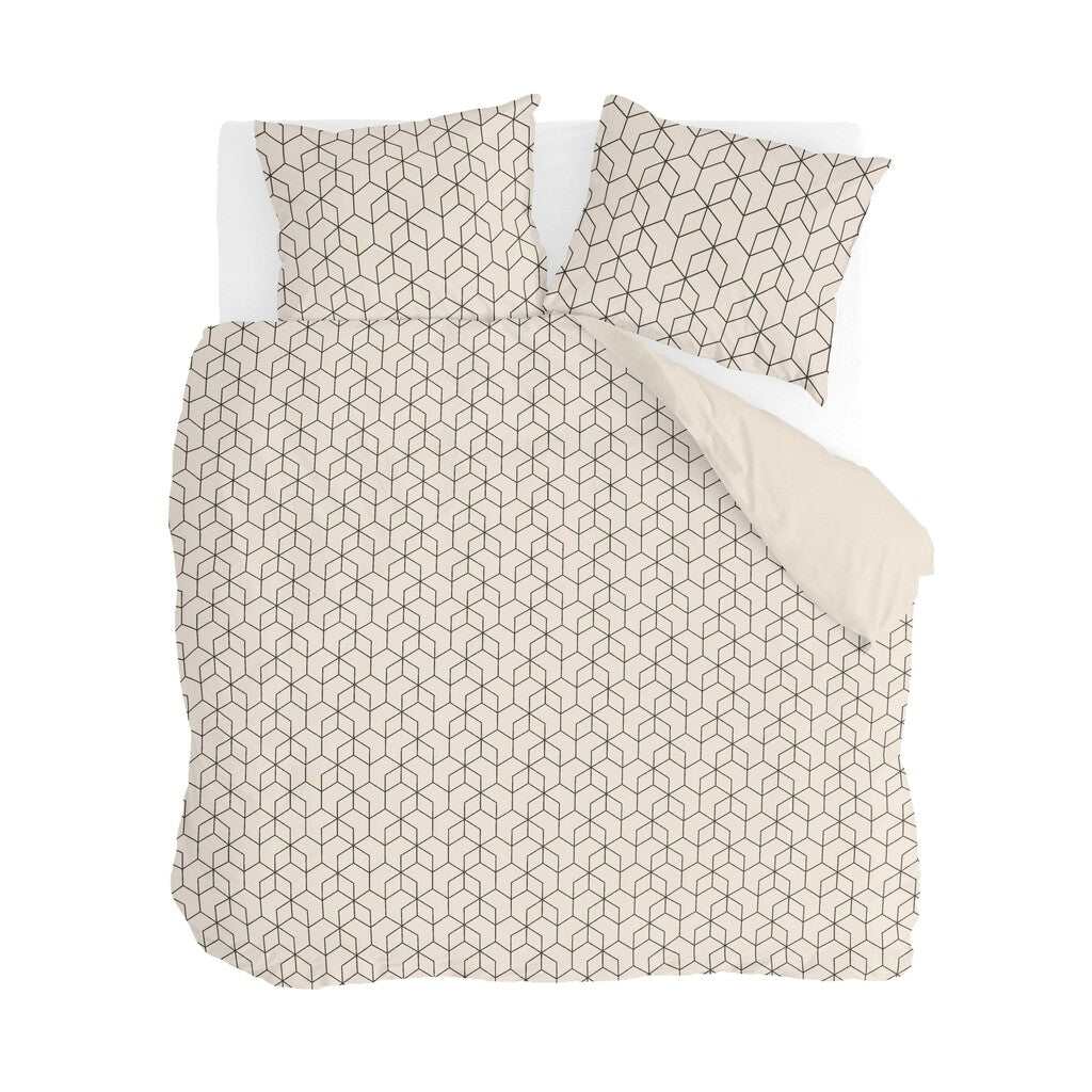Byrklund Dekbedovertrek Sharp Angles Beige