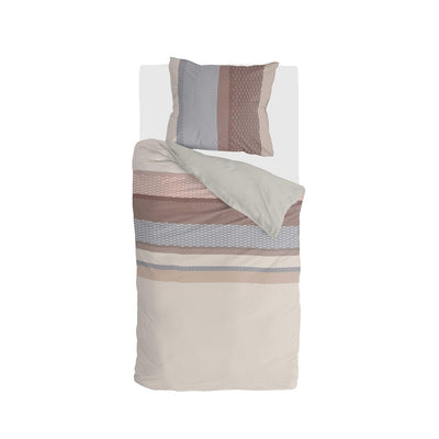 Byrklund Dekbedovertrek Striped Chic Taupe