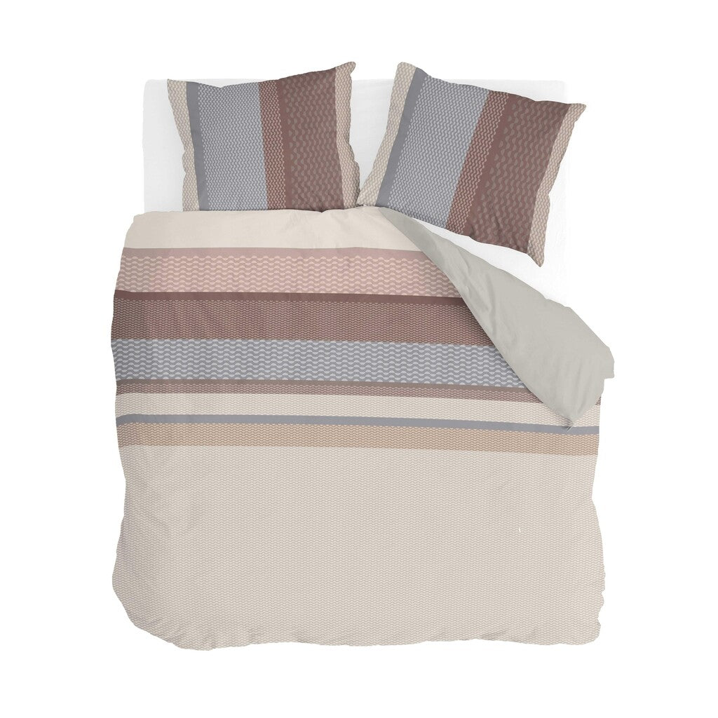 Byrklund Dekbedovertrek Striped Chic Taupe