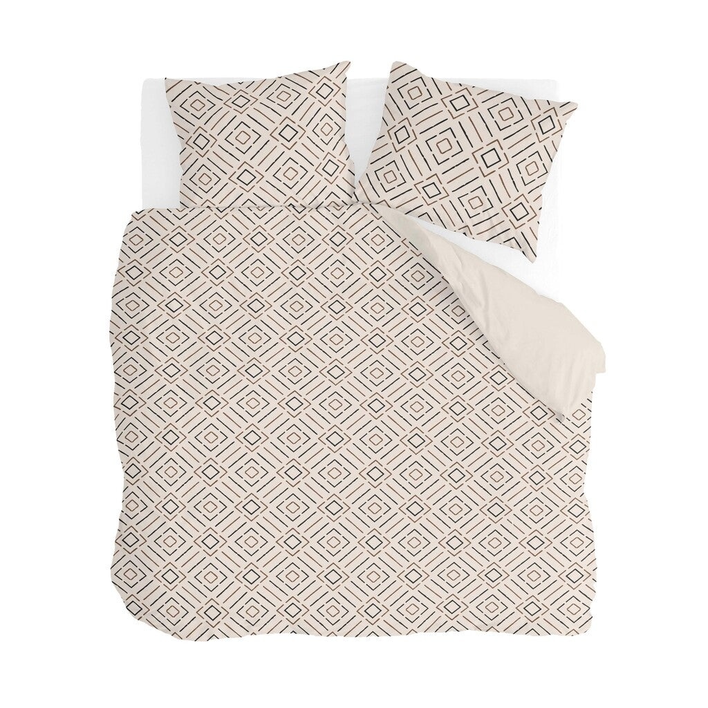 Byrklund Dekbedovertrek Vivid Lines Beige