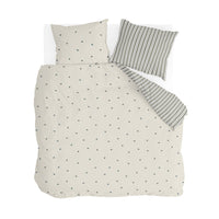 Walra Dekbedovertrek Remade Blossom Lines Off White / Groen