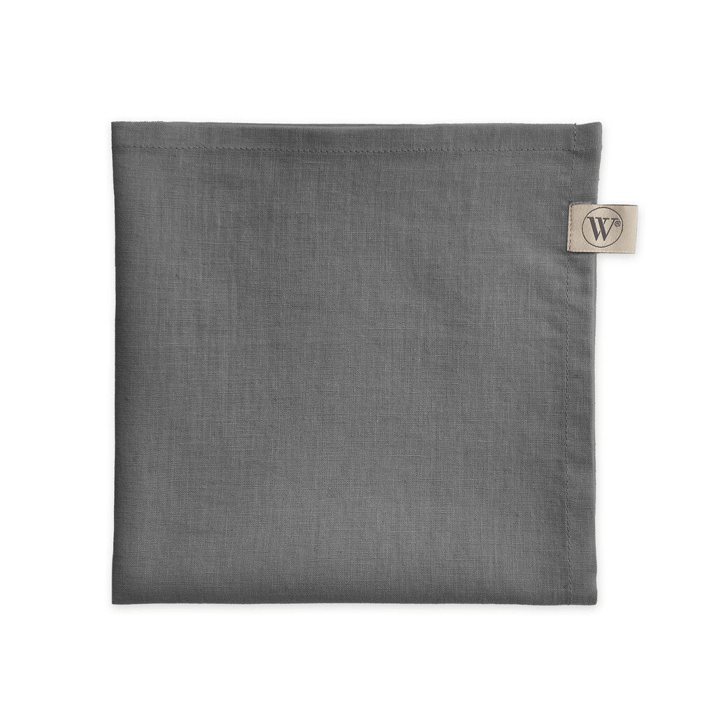 Walra Servet Set Lovely Linen Anthracite Set van 4
