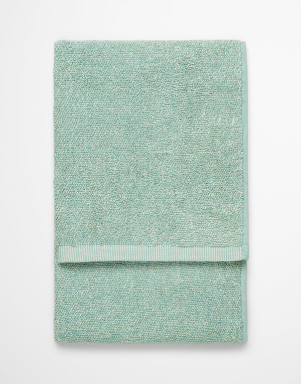 Marc O'Polo Handdoek Timeless melange Aquamarine