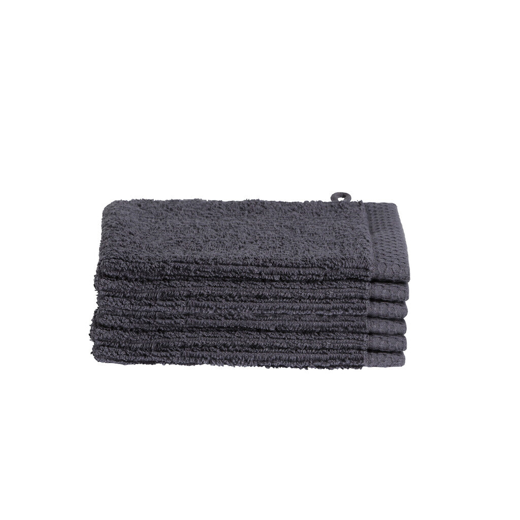 Seahorse Washandje Ridge Graphite Set van 6