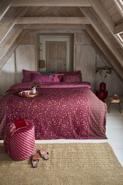 Pip Studio Dekbedovertrek Flora Bangalore Donker roze