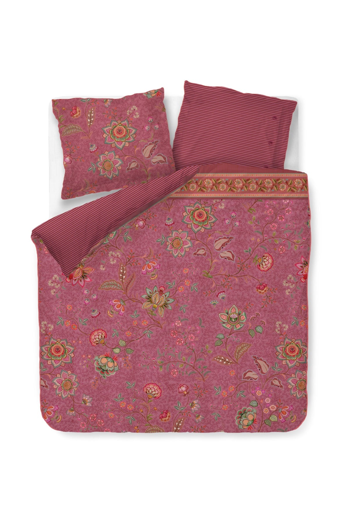 Pip Studio Dekbedovertrek Mumbai Evening Donker roze